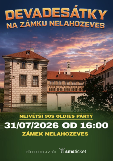 Plakát události Devadesátky na zámku Nelahozeves
