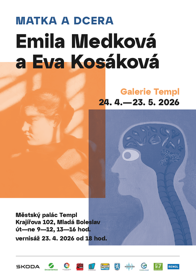 Plakát události Výstava fotografií a obrazů Matka a dcera – Emila Medková a Eva Kosáková
