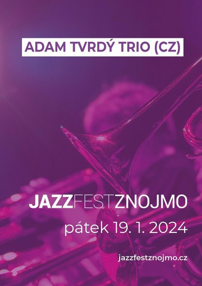 Plakát události Jazzový večer v klubech: Adam Tvrdý trio (CZ)