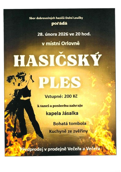 Plakát události Hasičský ples v Dolních Loučkách