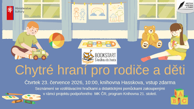 Plakát události Bookstart – S knížkou do života / Chytré hraní pro rodiče a děti
