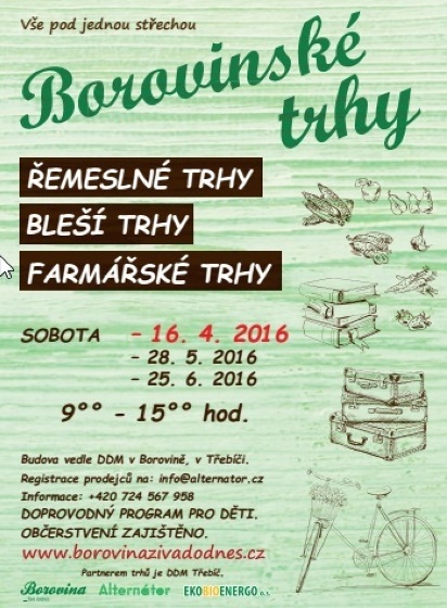 Plakát události Borovinské trhy