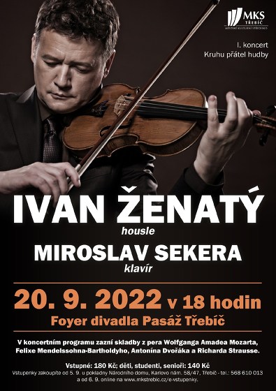 Plakát události Koncert Kruhu přátel hudby: Ivan Ženatý - Miroslav Sekera