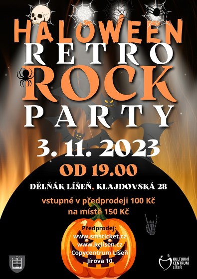 Plakát události Halloween retro rock party