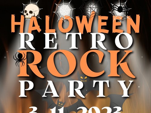 Plakát události Halloween retro rock party