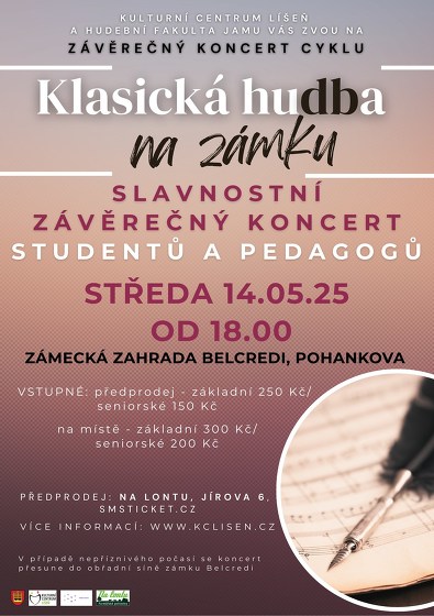 Plakát události Klasická hudba na zámku - Slavnostní závěrečný koncert
