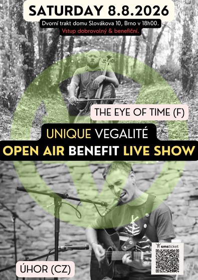 Plakát události UNIQUE VEGALITÉ  OPEN AIR BENEFIT LIVE SHOW
