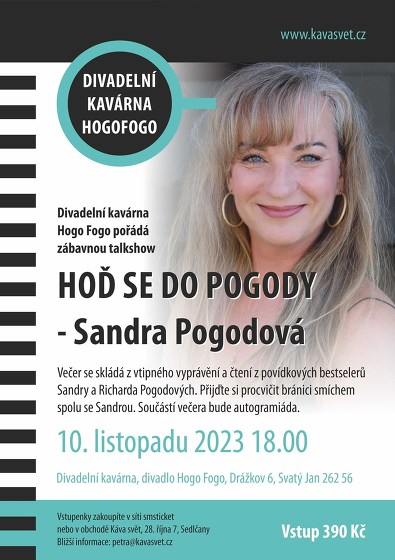 Plakát události Sandra Pogodová - zábavná talkshow HOĎ SE DO POGODY