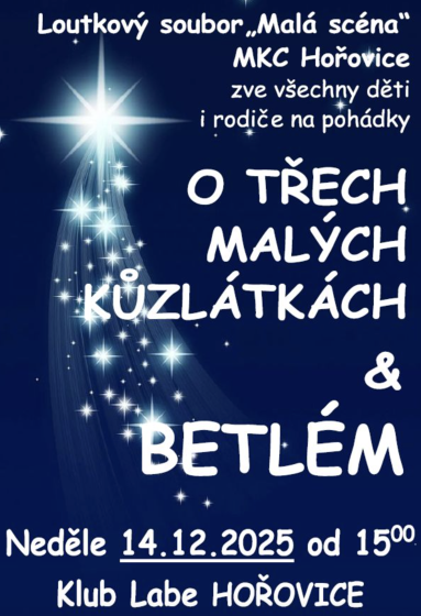Plakát události O třech malých kůzlátkách & Betlém