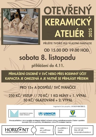 Plakát události Otevřený keramický ateliér 8.11.25