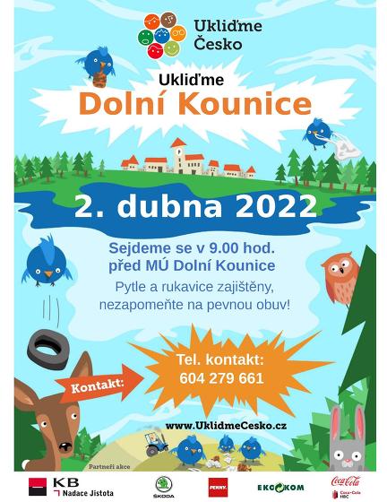 Plakát události Ukliďme Česko, ukliďme Dolní Kounice
