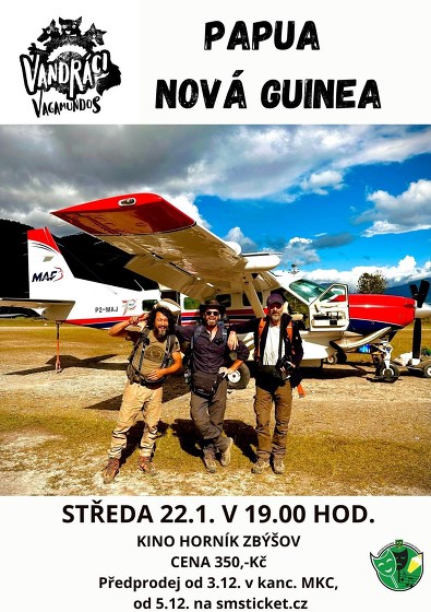 Plakát události Vandráci - Papua Nová Guinea