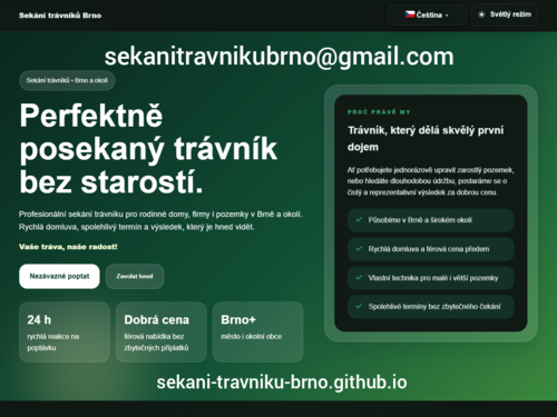 Sekání trávy a zahrad – Brno, Šlapanice, Slavkov, Bučovice a okolí