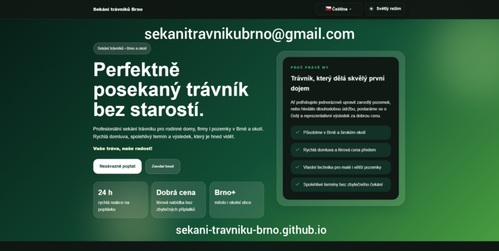 Sekání trávy a zahrad – Brno, Šlapanice, Slavkov, Bučovice a okolí