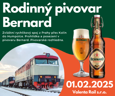 Plakát události Zvláštním vlakem do pivovaru Bernard