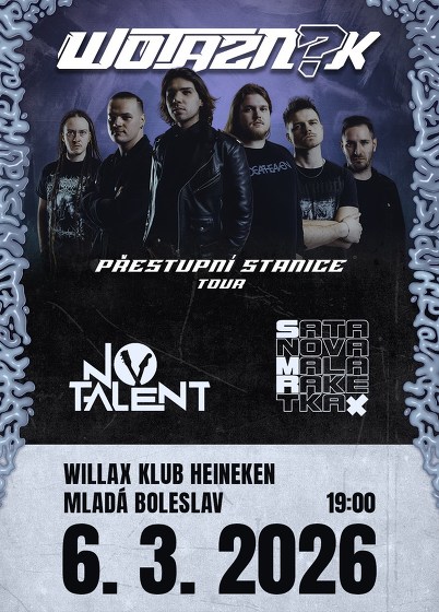 Plakát události Wotazník + hosté | PŘESTUPNÍ STANICE TOUR | Mladá Boleslav