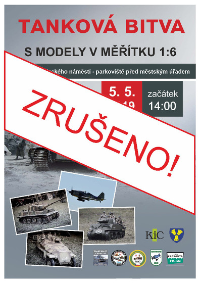 Plakát události Tanková bitva s modely v měřítku 1:6 - ZRUŠENO PRO ŠPATNÉ POČASÍ