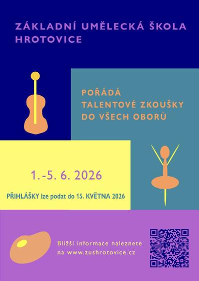 Plakát události ZUŠ talentové zkoušky