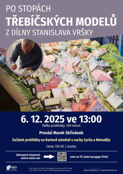 Plakát události Po stopách třebíčských modelů Stanislava Vršky