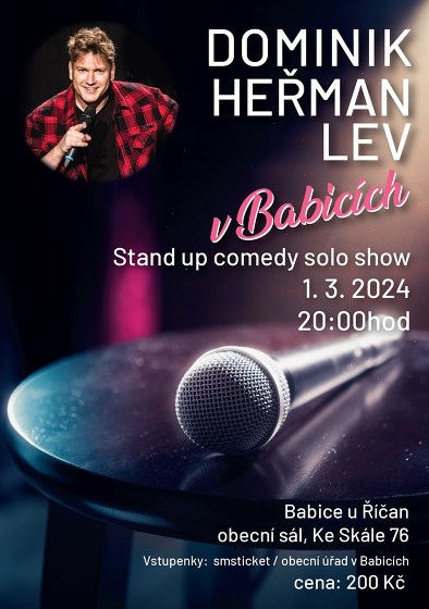 Plakát události Stand up comedy solo show
