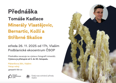 Plakát události Minerály Kraje blanických rytířů - přednáška Tomáše Kadlece