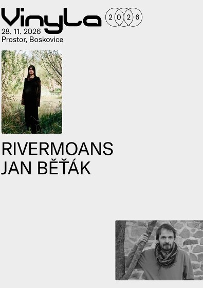 Plakát události Rivermoans a Jan Běťák v Prostoru