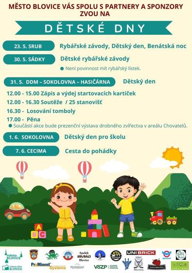 Plakát události Dětské dny v Blovicích