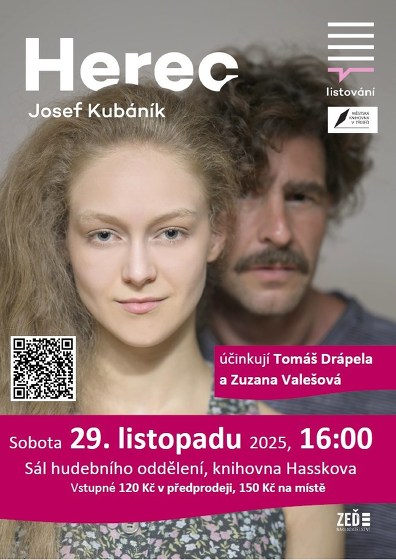 Plakát události LiStOVáNí.cz: Herec (Josef Kubáník)