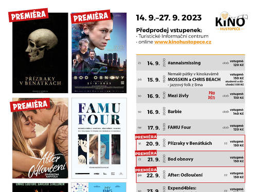 Plakát události Promítání v Kině Hustopeče