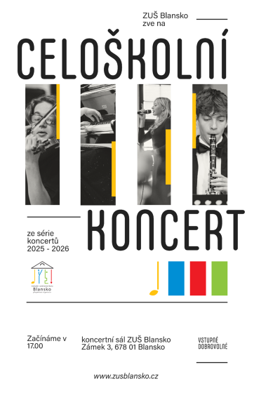 Plakát události Celoškolní besídka | ZUŠ BLANSKO