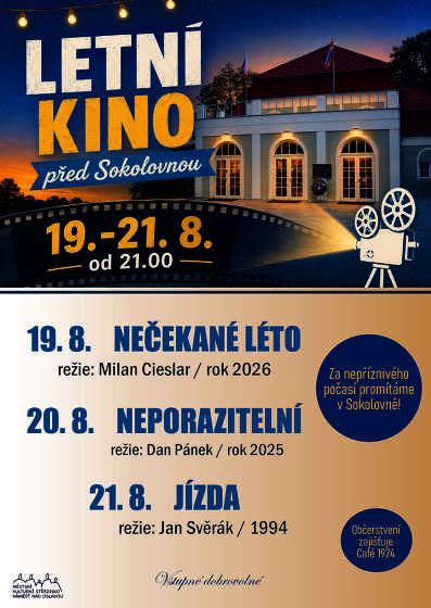 Plakát události Letní kino před Sokolovnou
