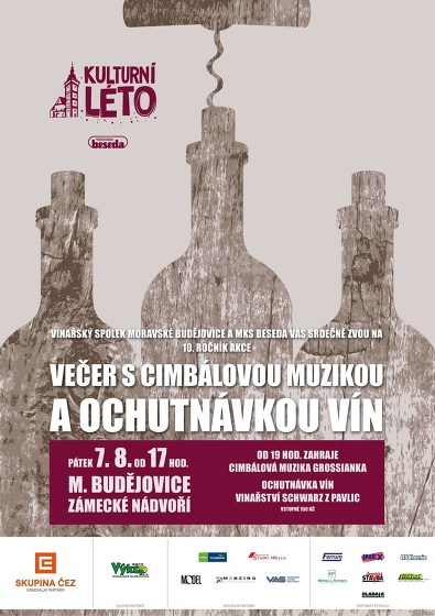 Plakát události Večer s cimbálovou muzikou a ochutnávkou vín