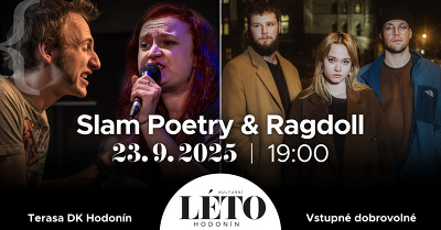 Plakát události Slam poetry a Ragdoll