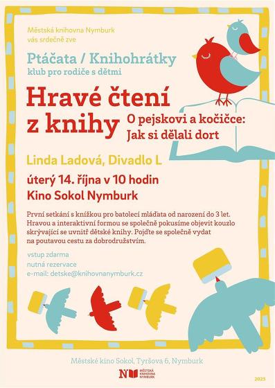 Plakát události Ptáčata / Knihohrátky klub pro rodiče s dětmi