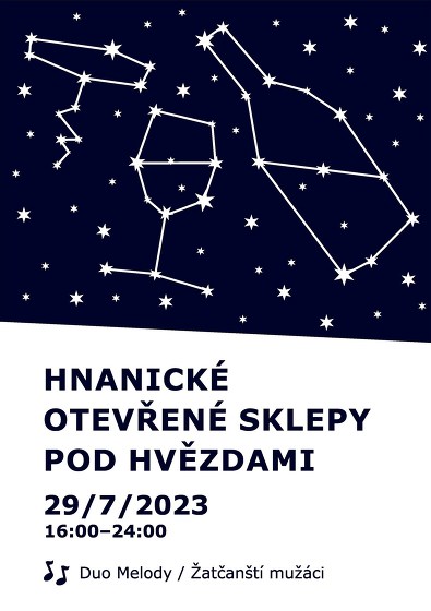 Plakát události Hnanické otevřené sklepy pod HVĚZDAMI