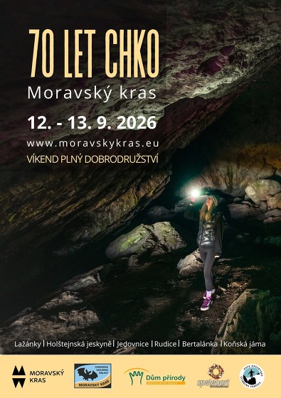 Plakát události 70 let CHKO Moravský kras - Koňská jáma