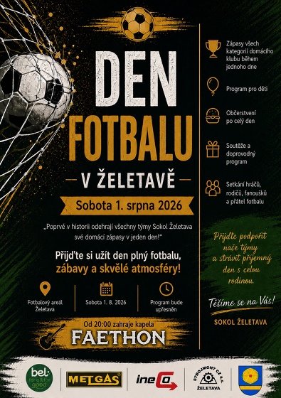 Plakát události Den fotbalu v Želetavě