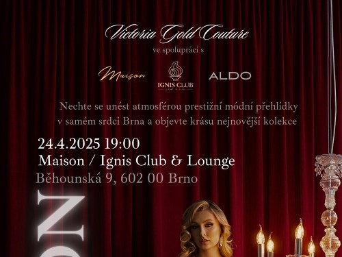 Plakát události Fashion Show Victoria Gold Couture