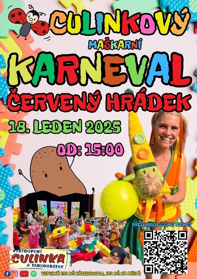 Plakát události Culinka Karneval 2025 I Červený Hrádek