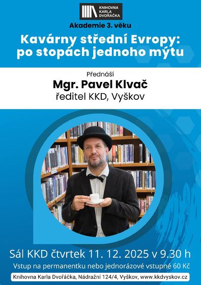 Plakát události A3V: Kavárny střední Evropy - po stopách jednoho mýtu.