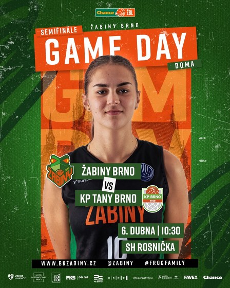 Plakát události VIP semifinále ŽBL: Žabiny Brno - KP Brno