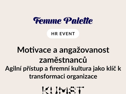 Plakát události Motivace a angažovanost zaměstnanců