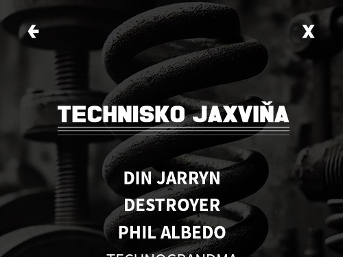 Plakát události Technisko Jaxviňa