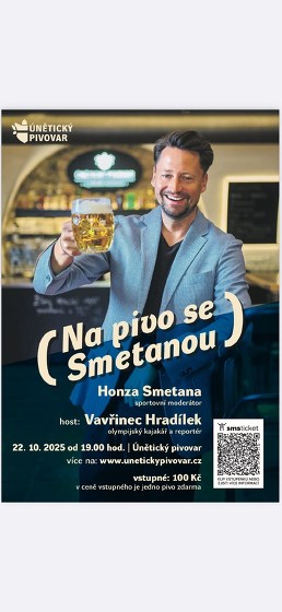 Plakát události Na pivo se Smetanou s hostem Vávrou Hradílkem