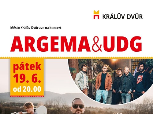 Plakát události Koncert kapely Argema a UDG