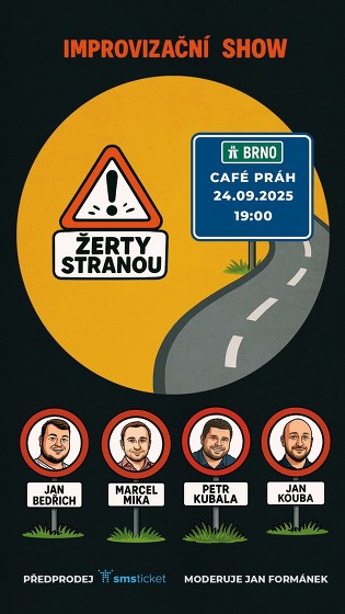 Plakát události Žerty stranou - improvizační show