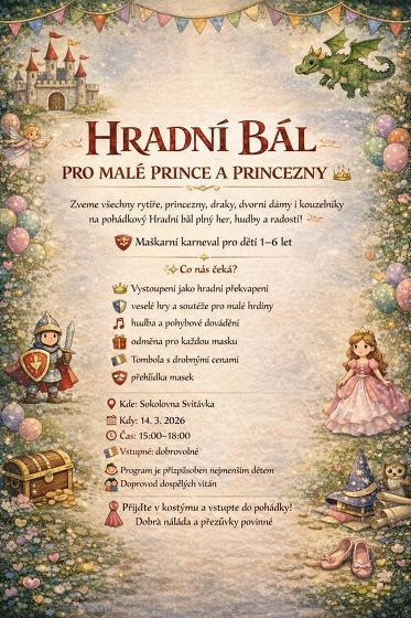 Plakát události Maškarní hradní bál, Svitávka