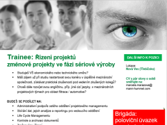 MANN+HUMMEL (CZ) nabízí práci na pozici Trainee: Řízení projektů - Nová Ves (Třebíčsko) v obci Nová Ves