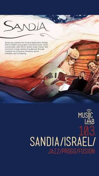 Plakát události Sandia / Fusion-Progg-Jazz / Israel