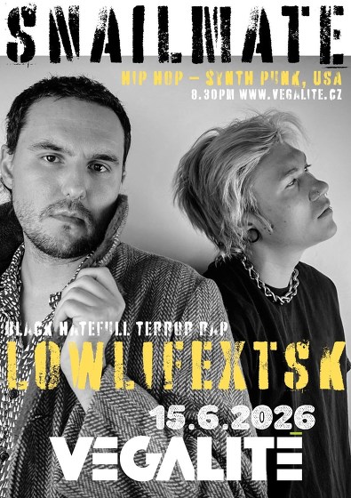 Plakát události SNAILMATE (USA) /// LowLifeXTSK (CZ)